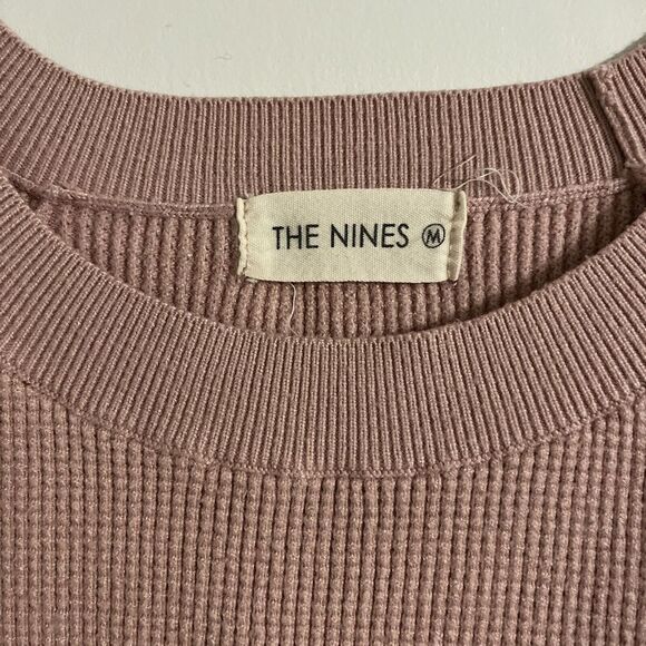 The Nines Mauve Dusty‎ Pink Textured Sweater Side Buttons Women's Medium - Picture 3 of 8
